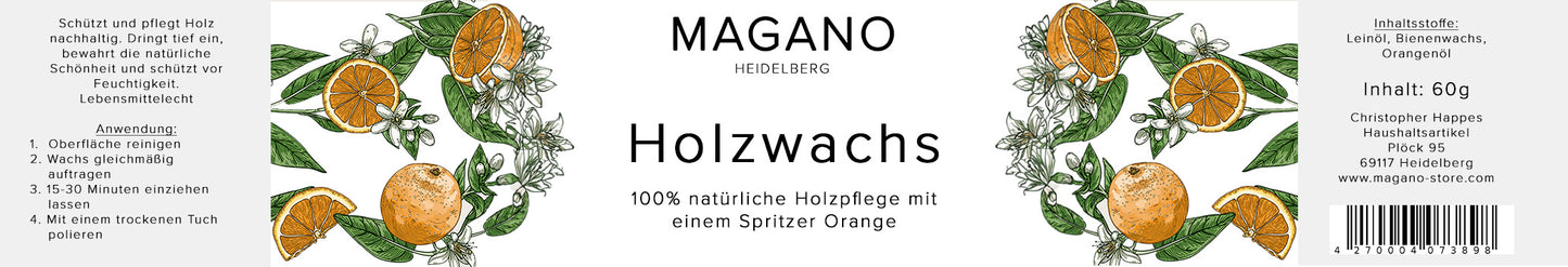 MAGANO Holzwachs – 100 % natürliche Holzpflege (60 ml)